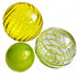 Lime Threads Clear 4.5-inch Glass Ball