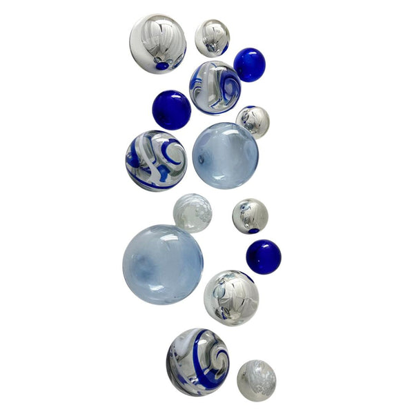 Midnight Decorative Glass Balls, Wall Art Decor-15 Pc.-Worldly Goods Too
