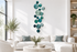 Teal Decorative Glass Balls, Wall Art Decor-Set/15