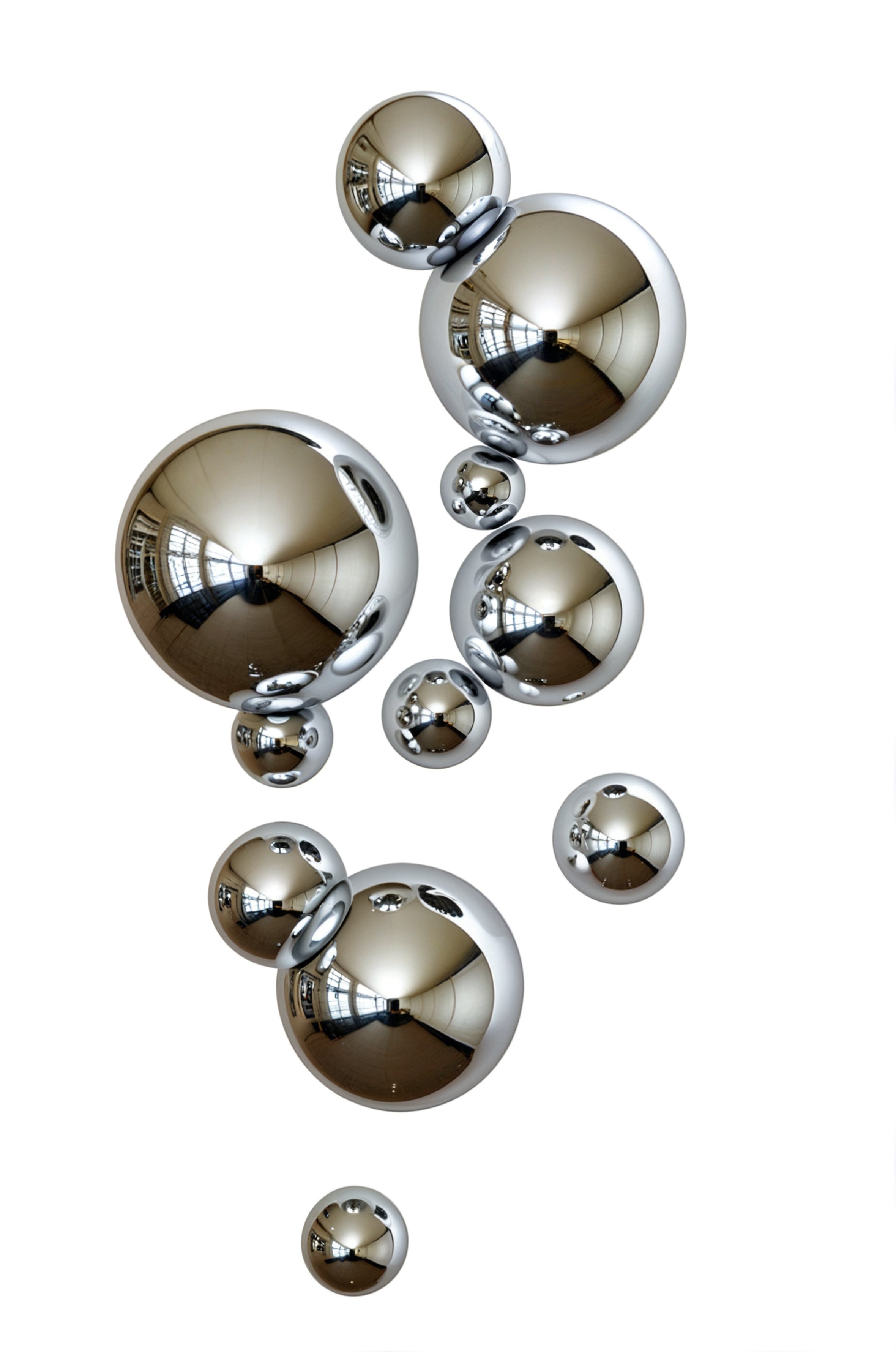 SILVER PLATED WALL SPHERES