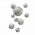 SILVER&WHITE WALL SPHERES S/9