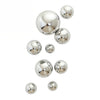 Basic Silver Decorative Glass Balls, Wall Art Decor S/9