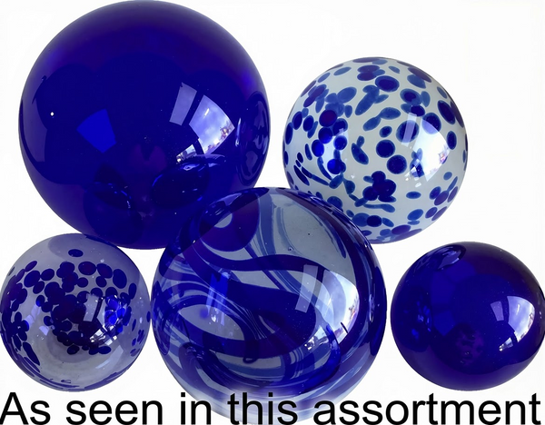 Cobalt 6-inch Glass Ball-Worldly Goods Too