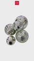Sphere Set of 5 - Silver Plated GLASS BALLS