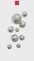 BASIC SILVER WALL SPHERES S/9
