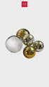 SPHERE SET OF 5-SILVER & GOLD