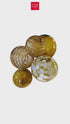 AMBER Set of 5 Decorative Glass Balls