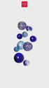 COBALT WALL SPHERES-10 PC.