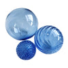 Denim Twirled 4.5-inch Glass Ball-Worldly Goods Too