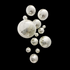 Silver set of 13 Wall Spheres.