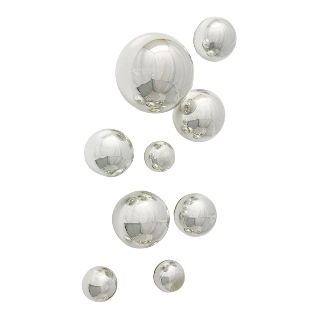BASIC SILVER WALL SPHERES SET/9