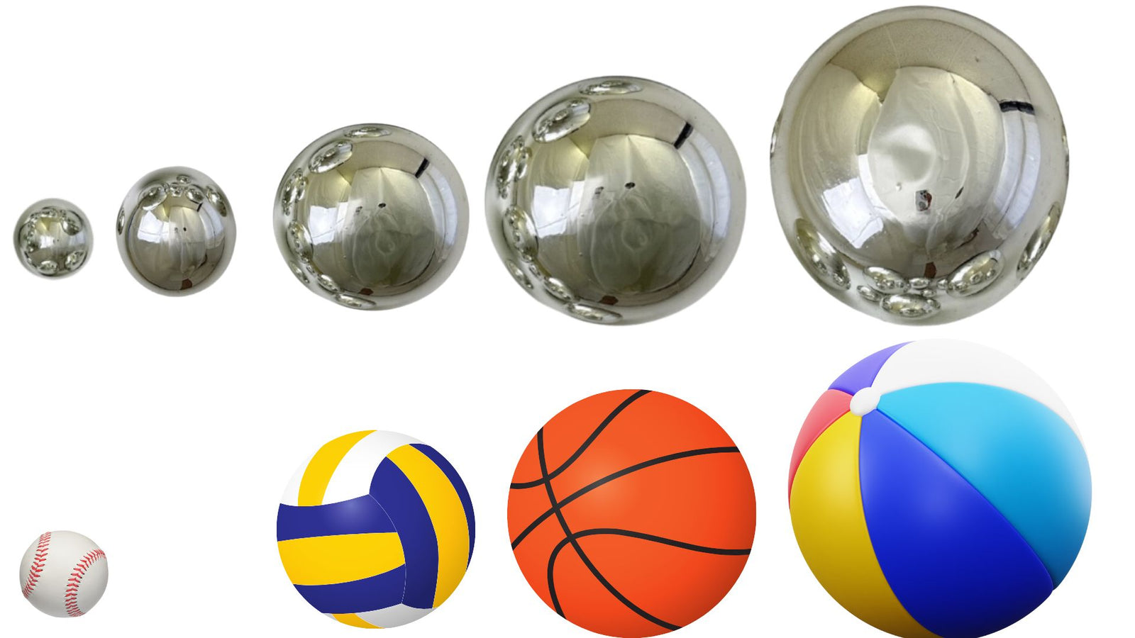 Silver set of 13 Wall Spheres.
