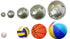 Silver set of 13 Wall Spheres.