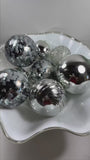 SMOKE PLATED GLASS BALLS WALL SPHERES - Set of 10