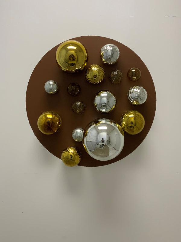 GOLD & SILVER Decorative Glass Wall Art - Worldly Goods Too