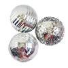 SPHERE SET/3-SILVER GLASS BALLS - Worldly Goods Too