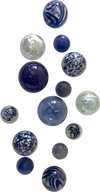 PURPILICIOUS LG. WALL GLASS BALLS SPHERES - Worldly Goods Too