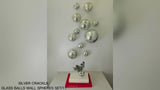 SILVER CRACKLE WALL SPHERES
