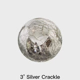 SILVER CRACKLE WALL SPHERES