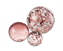 Glass Balls SPHERE SET/3-BERRY SPECKLED - Worldly Goods Too
