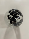 SPHERE - 3" Clear w/ Black Dot & Dash - Worldly Goods Too