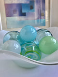 Glass Balls SPHERE SET/3-CHEERFUL & SKY - Worldly Goods Too