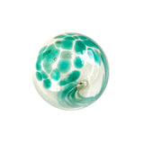 3"  DOT & DASH-TEAL Glass Ball - Worldly Goods Too