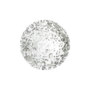 3"  ICED-CLEAR Glass Ball - Worldly Goods Too