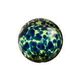 3"  LIME W/COBALT SPOTS Glass Ball - Worldly Goods Too