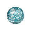 3"  COBWEB-AQUA Glass Ball - Worldly Goods Too