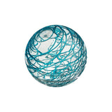 3"  COBWEB-AQUA Glass Ball - Worldly Goods Too