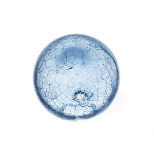 3"  CRACKLE-DENIM Glass Ball - Worldly Goods Too