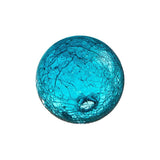 3"  CRACKLE- AQUA Glass Ball - Worldly Goods Too