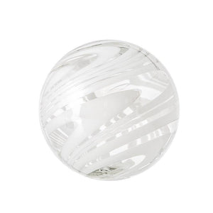 4.5"  PEARL SWIRL Glass Ball - Worldly Goods Too