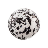 4.5"  SPECKLED-BLACK & WHITE Glass Ball - Worldly Goods Too