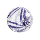4.5"  CLEAR W/EGGPLANT SWIRL Glass Ball - Worldly Goods Too