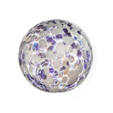 4.5"  SPECKLED-EGGPLANT & WHT. Glass Ball - Worldly Goods Too