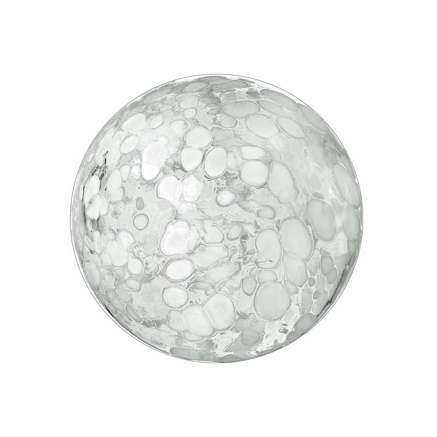 AQUA & WHITE GLASS BALLS WALL SPHERES - Worldly Goods Too