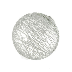 4.5"  COBWEB-WHITE Glass Ball - Worldly Goods Too