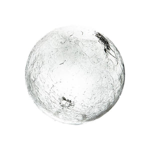 4.5"  CRACKLE-CLEAR Glass Ball - Worldly Goods Too