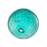 4.5"  CRACKLE-TEAL Glass Ball - Worldly Goods Too