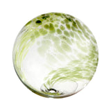 6"  OLIVE & LIME DOT&DASH Glass Ball - Worldly Goods Too