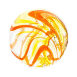 Sphere - 6" Lemon & Tangerine Swirl Glass Ball - Worldly Goods Too