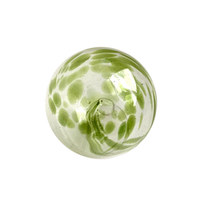 3"  DOT & DASH  OLIVE Glass Ball - Worldly Goods Too