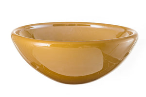 15"  BOWL-AMBER WHT.WASH/LUSTR - Worldly Goods Too