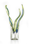 GLASS LEAVES S/3 COBALT - Worldly Goods Too