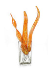 GLASS LEAVES S/3 TANGERINE - Worldly Goods Too