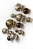 CHOCOLATE PLATED WALL SPHERES SET/13 - Worldly Goods Too