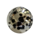 Sphere - 4.5" Silver w/Black Spots - Worldly Goods Too