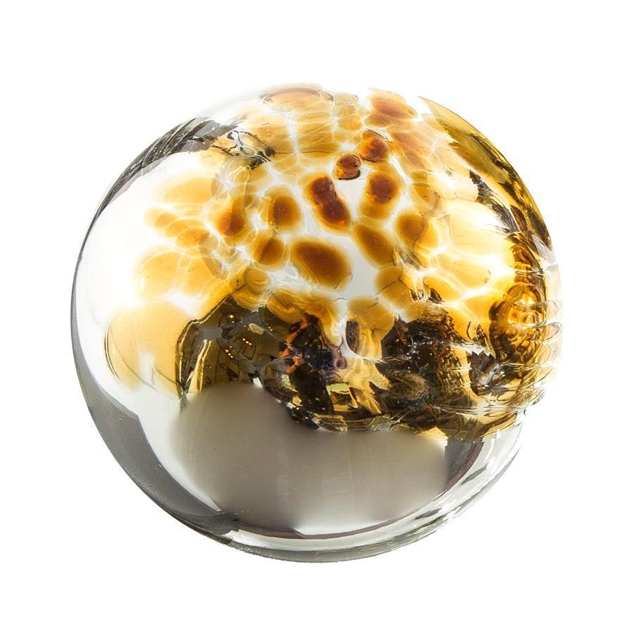 6"  SILVER W/AMBER DOT & DASH - Worldly Goods Too